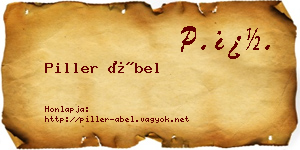 Piller Ábel névjegykártya